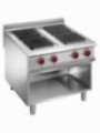 Electric stove, 4 plates on open cupboard