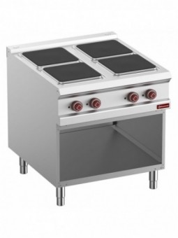Electric stove, 4 plates on open cupboard