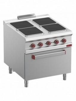 Electric stove 4 plates with electric GN 2/1 oven