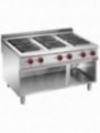 Electric stove, 6 plates on open cupboard