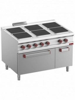 Electric stove 6 plates on electric oven GN 2/1, neutral close cupboard