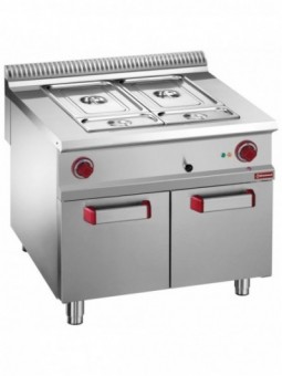 Electric bain marie 8x GN 1/3-150 mm, open cupboard