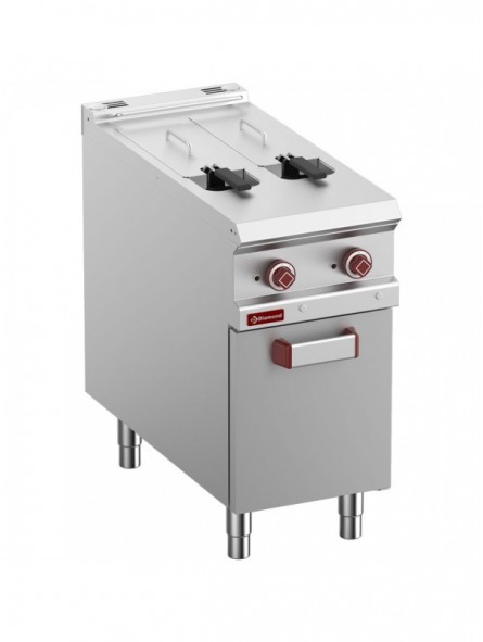 Electric fryer 2 vats 8 lit. on closed cupboard