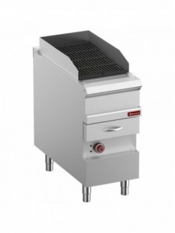 Electric steam grill, module 1/2, grid in cast iron "double sided"
