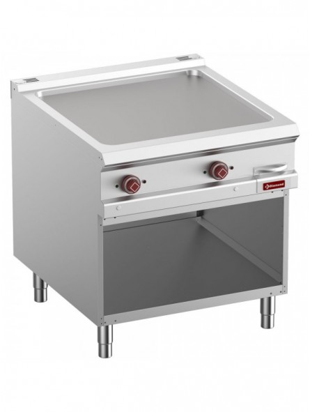 Smooth electric fry top, module 1/1, open cupboard
