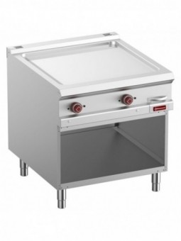 Smooth electric fry top, chromium-plated, module 1/1, open cupboard