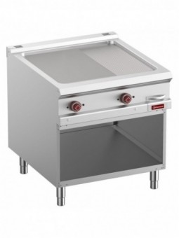 Elec fry top 2/3 smooth & 1/3 grooved, mod 1/1, open cupboard