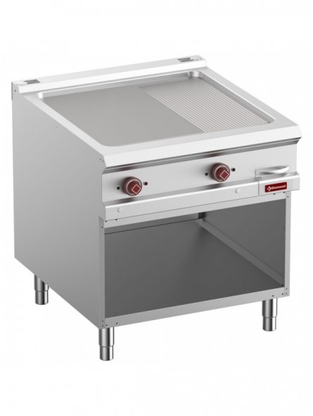 Elec fry top 2/3 smooth & 1/3 grooved, mod 1/1, open cupboard