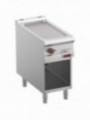 Grooved electric fry top, module 1/2, open cupboard