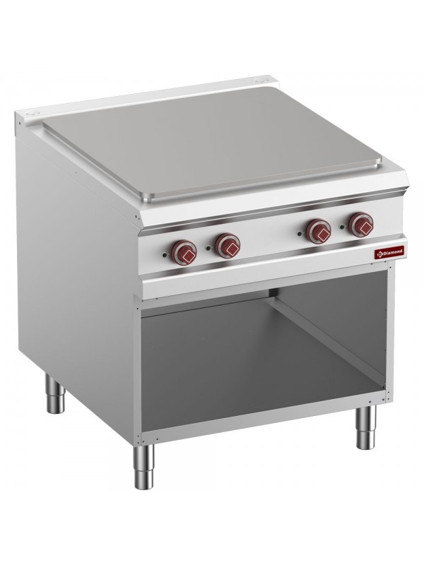 Electric cooking plate, module 1/1, open cabinet