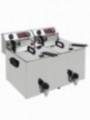 Elektrische friteuse tafelmodel 2x 10 liter + aftapkraan