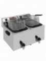 Elektrische friteuse tafelmodel 2x 10 liter + aftapkraan