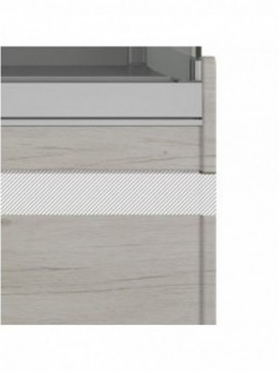 Standard configuration: Wooden pediment - CLEAR WOOD