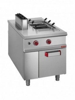 Gas pasta cooker, 1 tank 40 liters, on cupboard - PASS-THROUGH