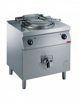 Gas rounded kettle, 60 liters, direct heating, on board