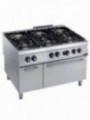 Cooker 6 burners (Power) + gas oven GN 2/1, neutral cupboard