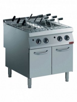 Gas pasta cooker, 2 basins GN 1/1, on cupboard (without baskets)