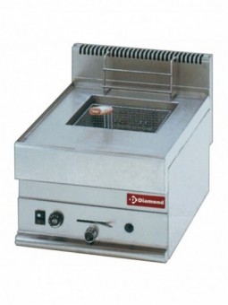 Gas deep fat fryer: 1 basin of 8 liters -Top-