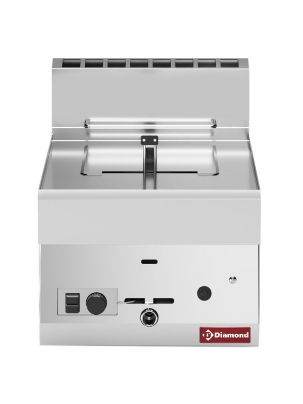 Gas deep fat fryer: 1 basin of 8 liters -Top-