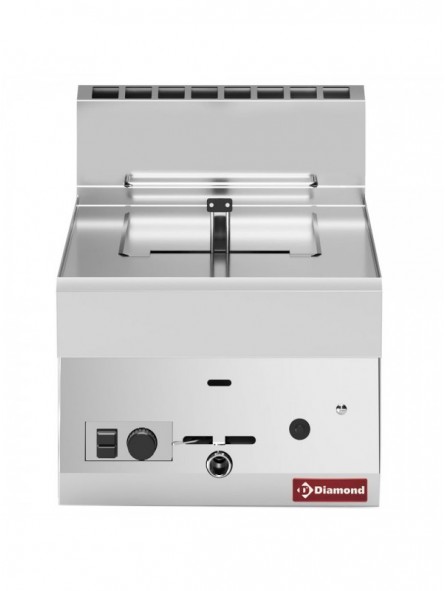 Gas deep fat fryer: 1 basin of 8 liters -Top-