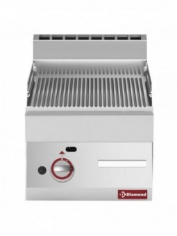Braadplaat op gas met geribde plaat -Top-