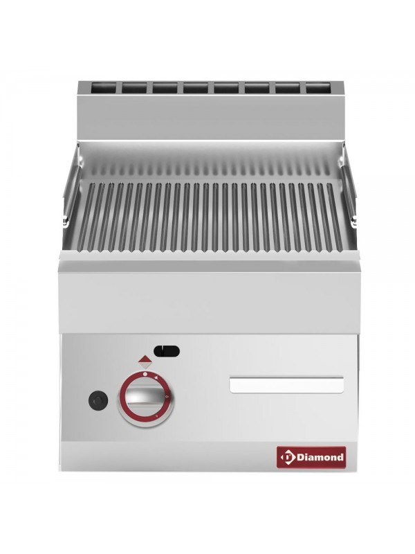 Braadplaat op gas met geribde plaat -Top-