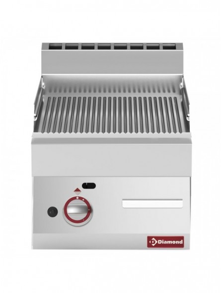Braadplaat op gas met geribde plaat -Top-