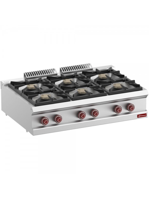 Gas range 6 burners -Top-