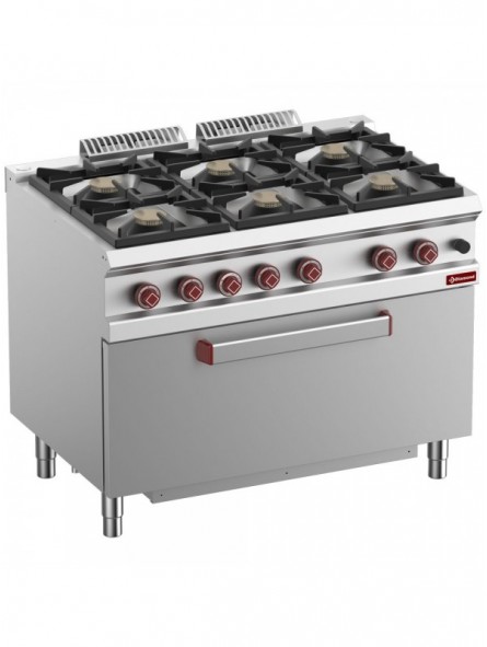 Range 6 burners, maxi gas oven 1 big door