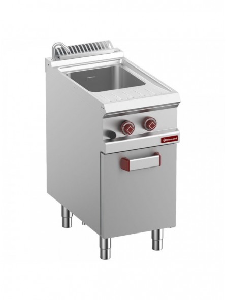 Cuiseur à pâtes gaz 1 cuve 26 Lt (s/paniers), sur armoire