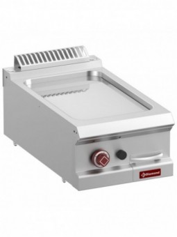 Gas fry top smooth hard chromed plate, module 1/2  -Top-