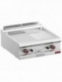 Plaque de cuisson gaz 1/2 lisse 1/2 rain. chrome dur, mod. 1/1  -Top-