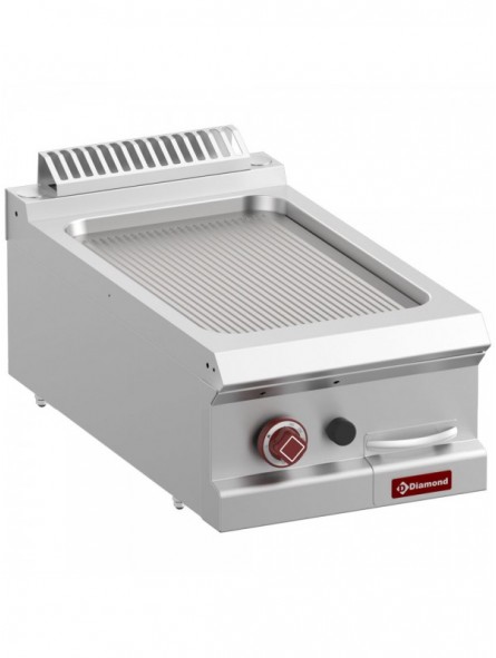 Gas ribbed fry top, module 1/2  -Top-