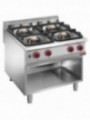 Gas stove 4 burners, open cupboard