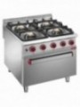 Stove 4 burners on gas oven GN 2/1