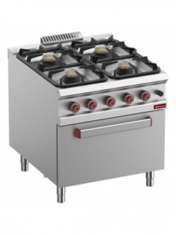 Stove 4 burners on gas oven GN 2/1