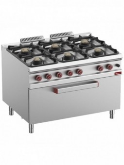 Stove 6 burners on MAXI gas oven