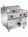 Gas boiling pan, 100-liter tank, indirect heating, on cupboard