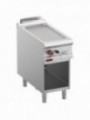 Grooved gas fry top, module 1/2, open cupboard