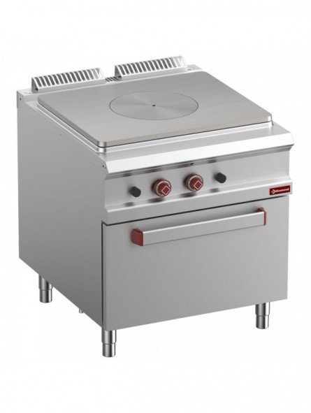 Solid top stove on gas oven