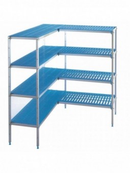 Aluminium shelves kit in "L" 4 levels for C116B/BF
