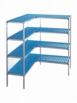 Rekkengeheel in aluminium voor C2010/XBF, diepte 400mm "L" 4 niveaus "MaxiCold"