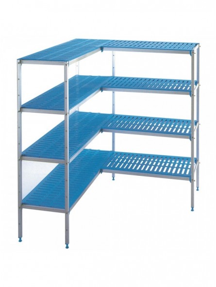 Rekkengeheel in aluminium voor C2010/XBF, diepte 400mm "L" 4 niveaus "MaxiCold"