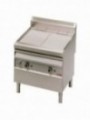 Gas grill-steamer with cooking grid in "O"-form, on undercarriage