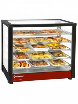 Ventilated warming display, 5 levels, panoramic (Black)