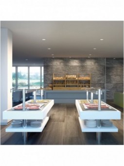 Refrigerated display and refrigerated basin 4 GN 1/1
