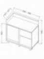 Comptoirs de bar neutres avec prédisposition pour tablette service (gauche)