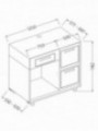 Comptoir pour machine à café L 1250 mm