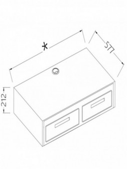Option: Plan pour machine à café avec tiroir et tiroir à marc de café