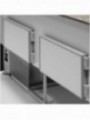 Refrigerated display counter, curved glass with storage space